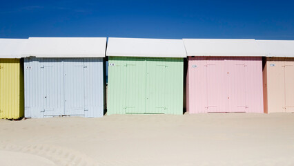 Les cabines de plage colorées de Berck-sur-mer
