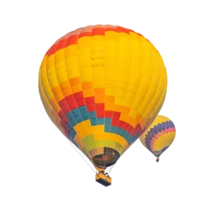 Washable wall murals Balloon Transparent PNG of Two Hot Air Balloons.
