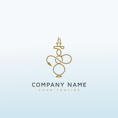 Hookah icon vector logo design