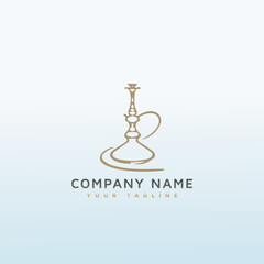 Hookah icon vector logo design