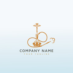 Hookah icon vector logo design