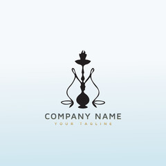 Hookah icon vector logo design