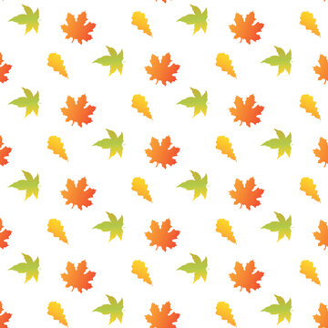 Pattern with autumn leaves. Vector illustration