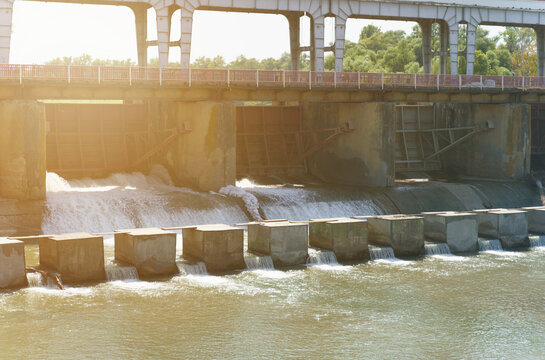 Small Local Hydroelectric Power Plant. Electricity. Building