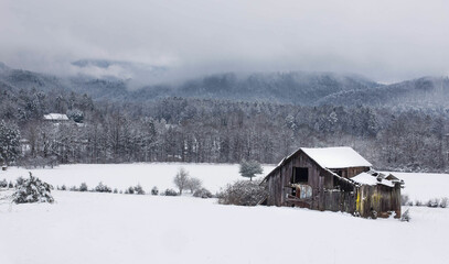 Wears Valley Farmland in Snow