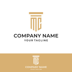 Initials MC Law and Attorney Logo Design