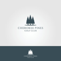 Pine Tree Golf Club Logo Design
