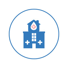Blood bank center storage icon | Circle version icon |