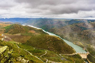 Foto op Canvas Douro river with Saucelle Dam. Border Spain Portugal © anetlanda