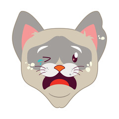 cat crying face cartoon cute	