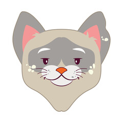 cat happy face cartoon cute