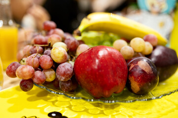 Assortment of fresh fruits and vegetables