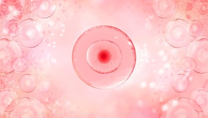 High resolution medical banner with woman egg cell Center. Banner for hospital. High technologies in reproductive medicine. 3d illustration of in vitro fertilization under a microscope. Beautiful