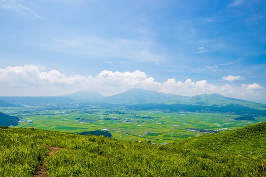 熊本県阿蘇市 大観峰からの望む風景
