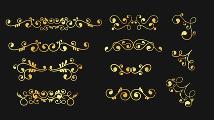 Elegant Decorative Symbols Pack - Luxury Ornamental Floral Swirls