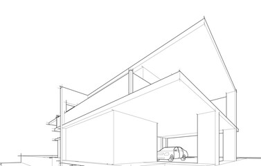 Architectural drawing of a house