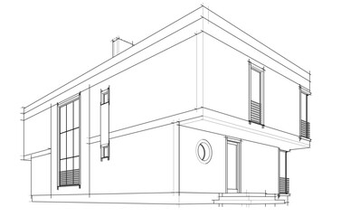 Architectural drawing of a house