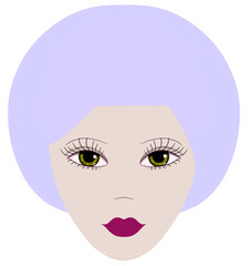 Illustration of the face of a woman 