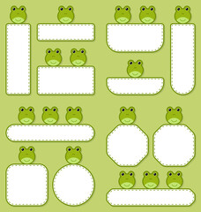 Set of cute banner with Frog