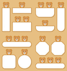 Set of cute banner with Bear