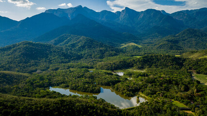 The exuberant Atlantic Forest within the protected area of the Guapiaçu Ecological Reserve, in the metropolitan region of Rio de Janeiro.