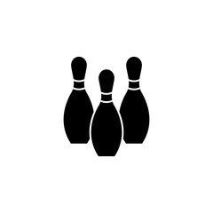 Bowling icon vector for web and mobile app. bowling ball and pin sign and symbol.