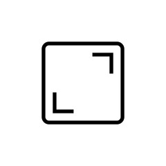 Fullscreen Icon vector for web and mobile app. Expand to full screen sign and symbol. Arrows symbol