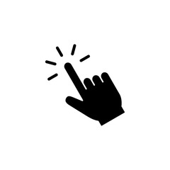 Hand click icon vector for web and mobile app. pointer sign and symbol. hand cursor icon