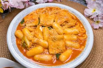 Stir fried Rice Cake ( Korean Food - Topokki )