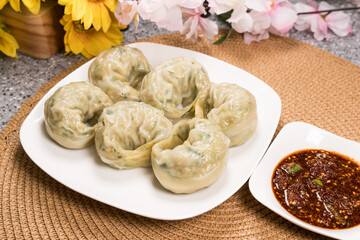 Steamed dumplings ( mandu ) - Korean food