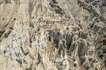 Kula Fairy Chimneys, Kula Geopark at location Manisa, Turkey. Kula Volcanic Geopark, also known as Kuladoccia (Kuladokya).