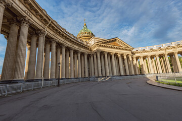 Obraz premium Exterior of Kazan Cathedral at sunrise. Saint Petersburg.