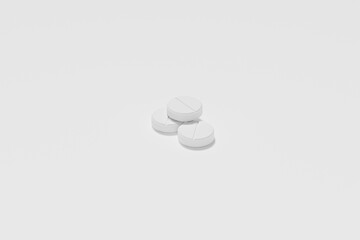 Medical pills for background. 3D Render