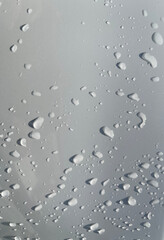 Water droplets perspective through white color surface good for multimedia content backgrounds