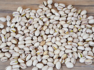 Layer of Natural Pistachios that can be Used as Background 