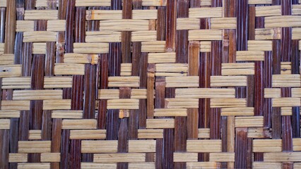 Rattan texture, detail handcraft bamboo weaving texture background. woven pattern.weave. beautiful bamboo woven pattern 
