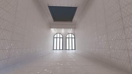 liminal space empty white room