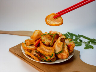 Plumeria sanuye / frangipani flower is a beautiful flower that is usually a Balinese ear decoration