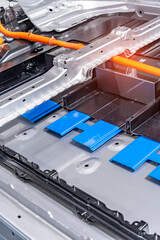 Electric car lithium battery pack and power connections