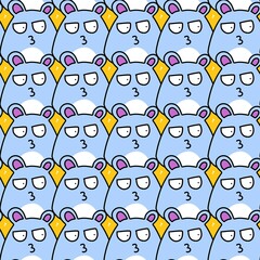 Obraz premium seamless pattern of cute rat cartoon