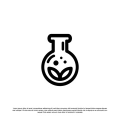 Medical laboratory Logo. Science Labs Logo Design. Bio organic lab logo.