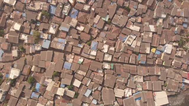 Mumbai Slum Aerial View
