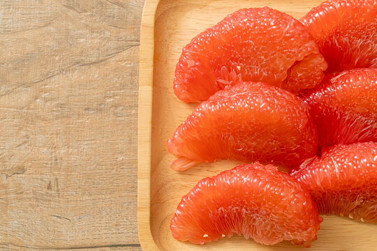 Fresh Red Pomelo Fruit Or Grapefruit