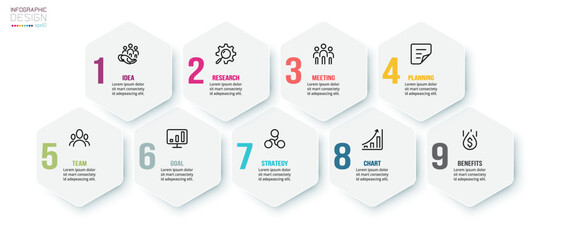 Infographic template business concept with step.