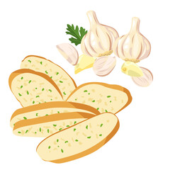 garlic bread with fresh garlic