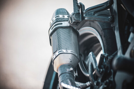 Carbon Fiber Exhaust System Of Sport Bike