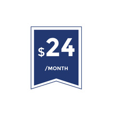 24 dollar price tag. 24$ dollar USD price symbol. price 24 Dollar sale banner in USD. Business or shopping promotion marketing concept
