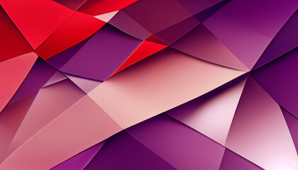 Plakat Abstract background consisting of triangles web Gradient color from violet to red