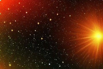 Sun and Star Abstract Space Background