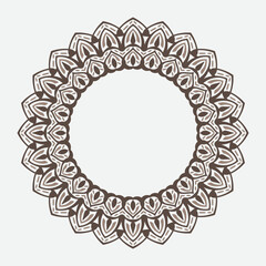 Decorative line art frame for design template. Elegant vector element Eastern style, place for text. outline floral border. Lace illustration for invitations and greeting cards